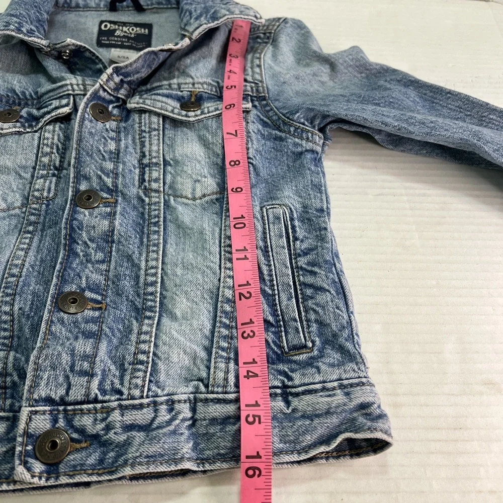 Oshkosh B'gosh Denim Jean Jacket Button Up Unisex‎ Toddler Size 5/5A